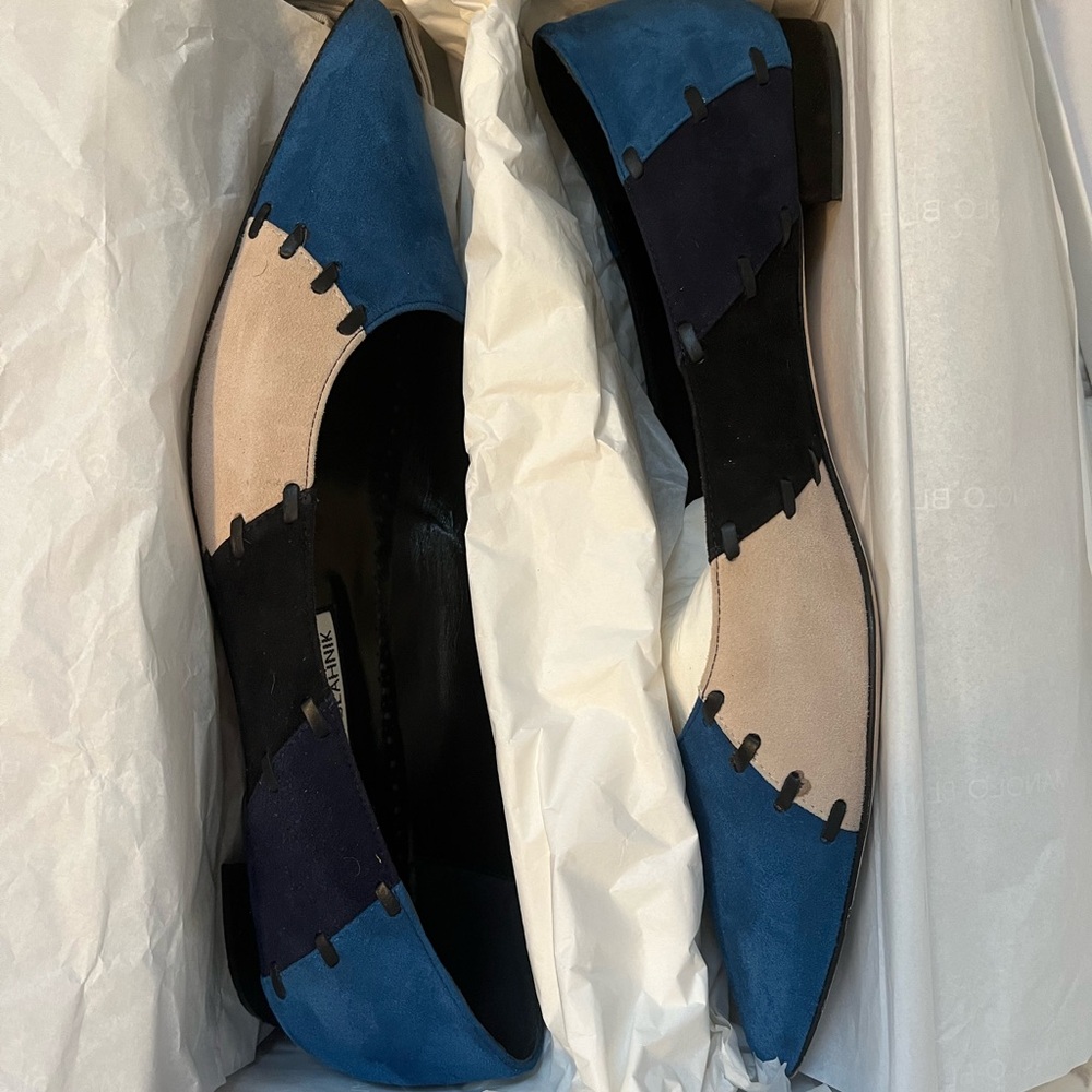 Manolo Blahnik Turona Flat In Patchwork - image 5